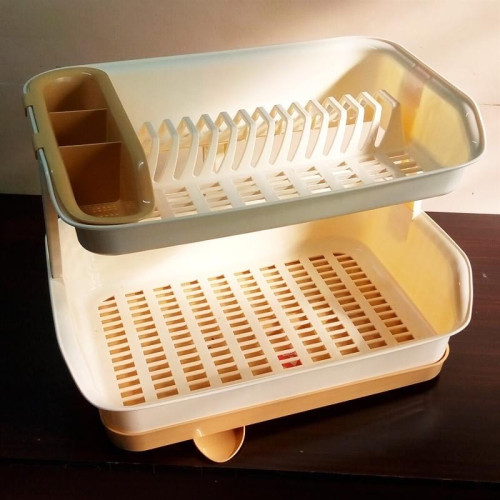 Kitchen Master Plate Stand Double Layer Dish Drainer